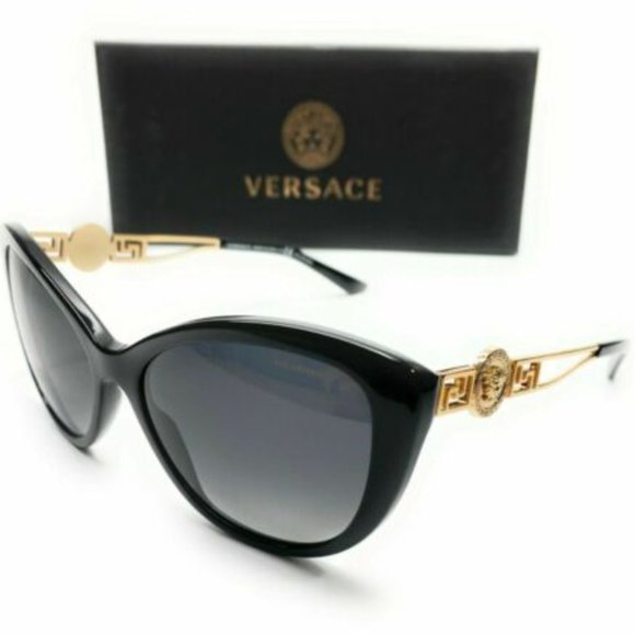 Versace Women's Black Polarized Sunglasses! - Picture 1 of 4